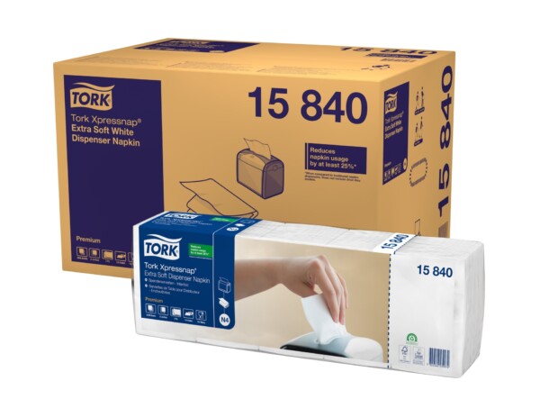 Serviette ECOLABEL 21.6x 33cm 2plis TORK N4