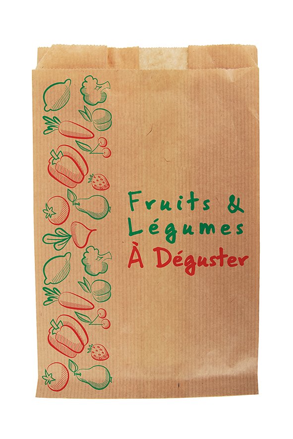 Sac Papier Fruits & Légumes 17+6x26 - 1Kg