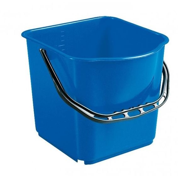 Seau Carré Bleu 15 L pour chariot