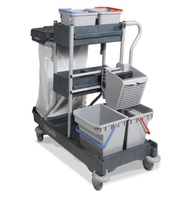 Chariot SCB1415 (2seaux 15L+presse+ 2 bacs +support poub.)