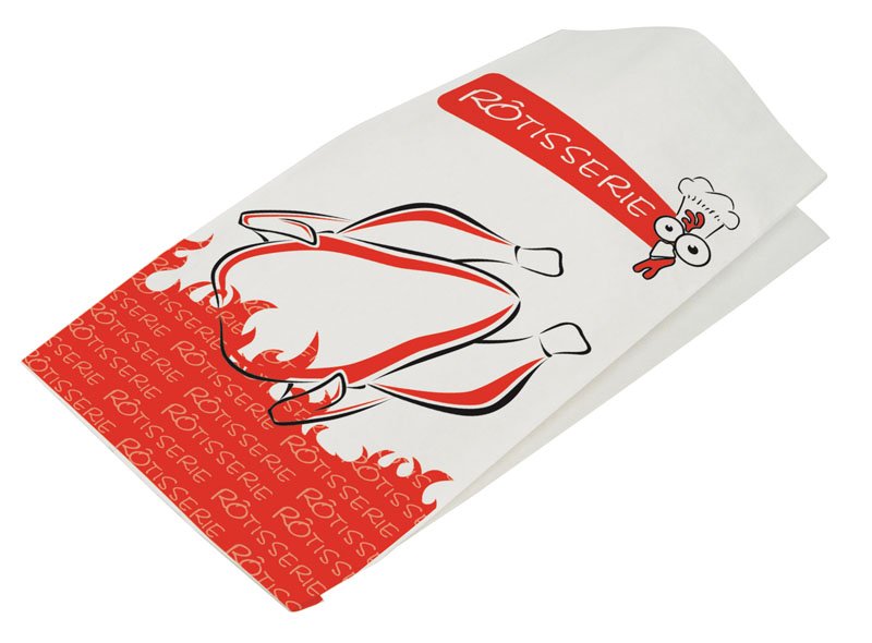 Sac Poulet Kraft blanc 70g / 17+7,5x35,5cm
