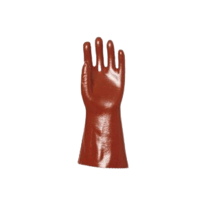 Gant PVC supérieur rouge support coton T9