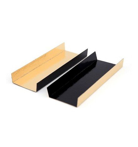 Fond carton plié Or/Noir 10 x 4,5cm