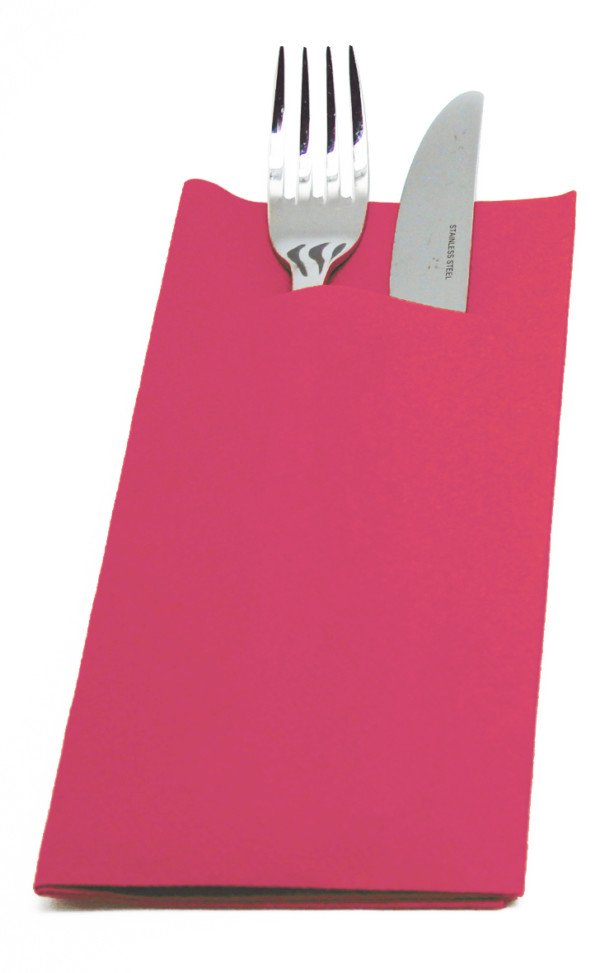 Serviette Etui à Couvert Framboise