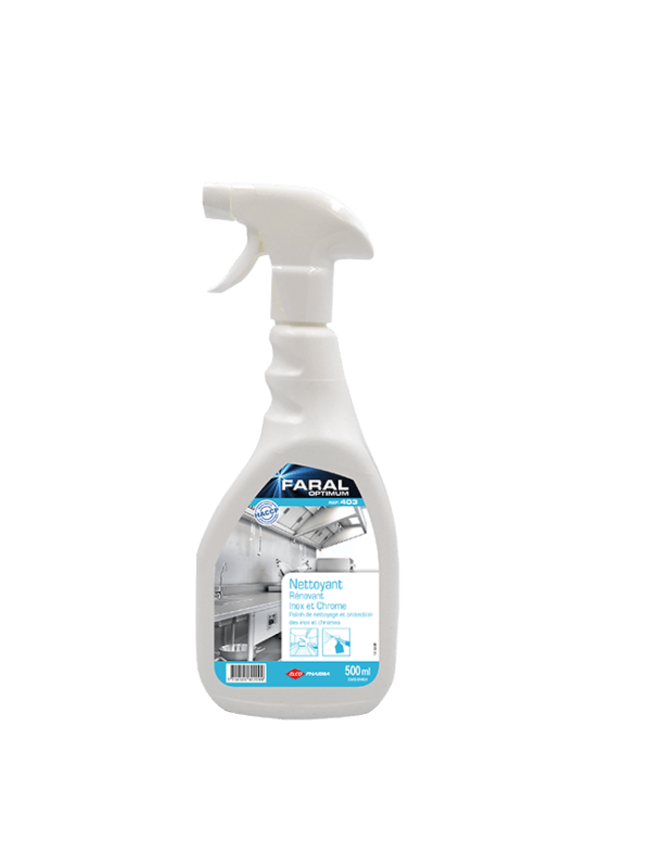FARAL OPTIMUM 403 Inox fait briller les surfaces en inox
