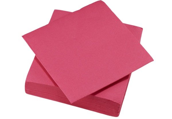 Serviette 38x38 TENDANCE FUSHIA SANS liseré