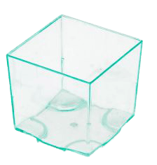 Verrine Cube empilable vert d'eau