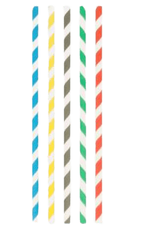 Paille en papier droite