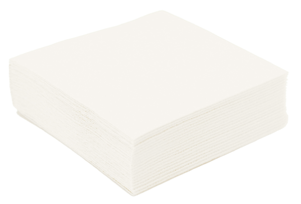 Serviette COCKTAIL 25x25 BLANC