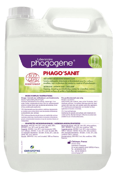 PHAGO’SANIT Nettoyant Détartrant Désinfectant ECOCERT 750ml