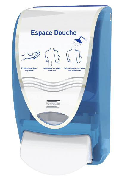 Distributeur Savon Douche Bleu