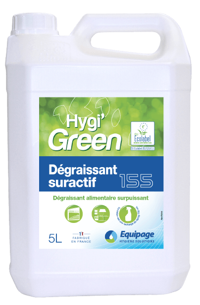 HYGI'GREEN 155 Nettoyant Dégraissant Suractif ECOLABEL.