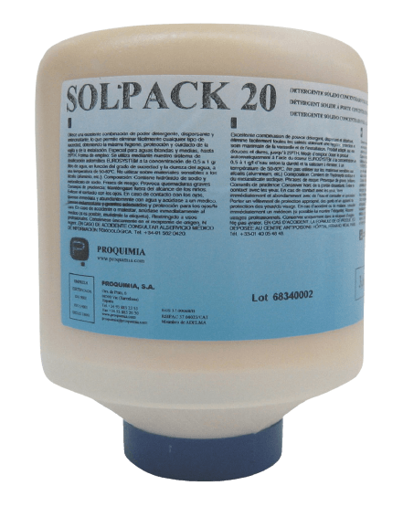 SOLPACK 20 Lavage Solide pour Lave-Vaisselle
