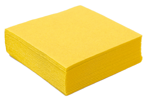 Serviette COCKTAIL 25x25 JAUNE