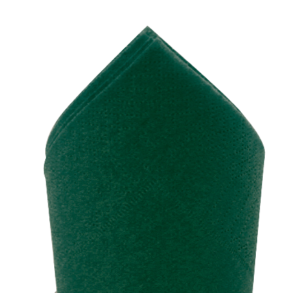 Serviette 38x38cm Vert sapin - Paquet de 100 unités.