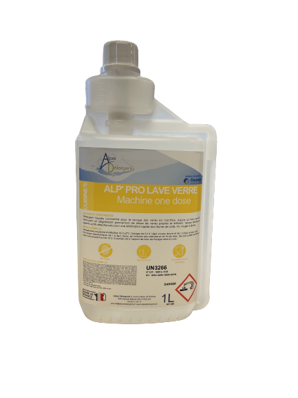 ALP' PRO LAVE Verre Machine one dose - Flacon 1 L