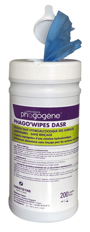 PHAGO'WIPES DASR Lingettes Désinfectantes Bte 200u