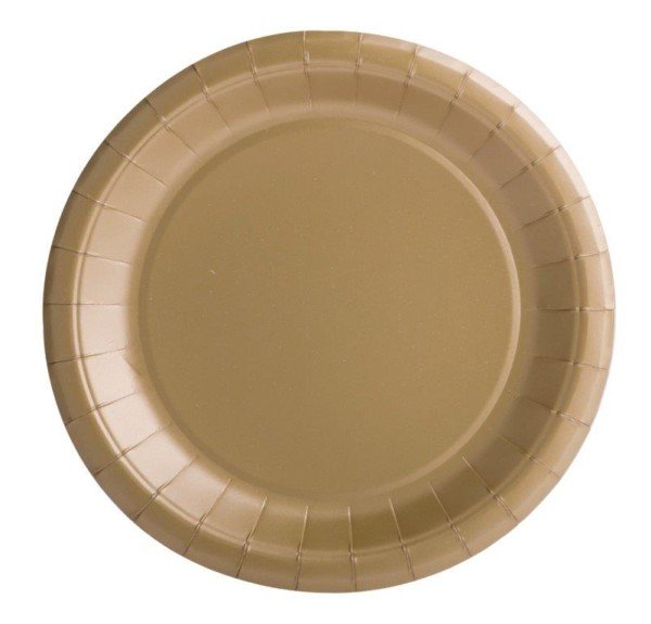 Assiette Carton OR Ø22cm - Paquet de 10 u