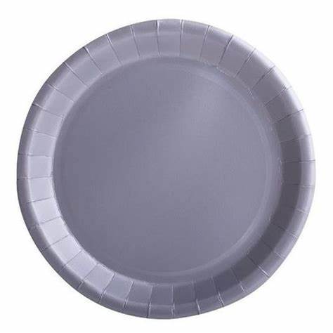 Assiette Carton ARGENTÉ Ø18cm - Paquet de 10u