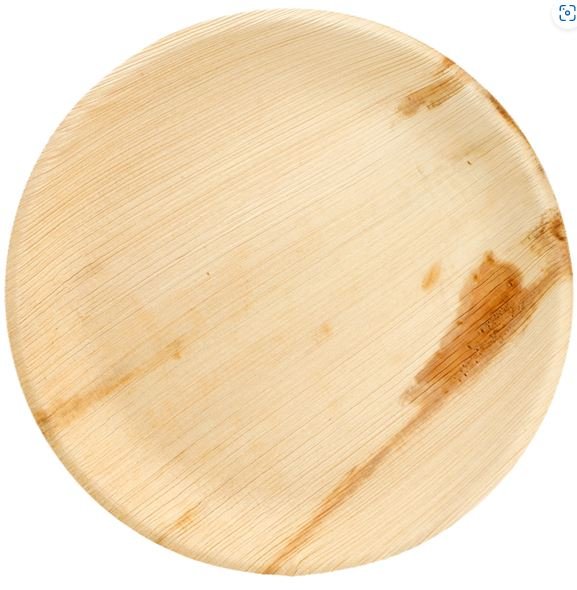 Assiette Feuille Palmier Ronde 23cm - Paquet de 25 u