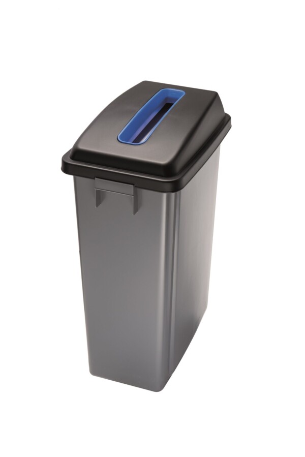 Poubelle Recyclage + Couvercle Supérieur Bleu - 60 L