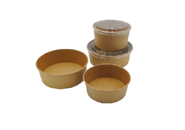 Boîte à salade ronde kraft brun 750 ml - Paquet de 50 u