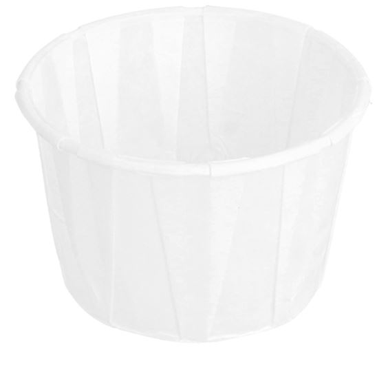 Pots traiteur plissé 60 ml Ø5,5 Blanc - Paquet de 250 u