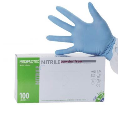 Gant Jetable Non Poudré NITRILE T10/11 - Boîte de 100 u