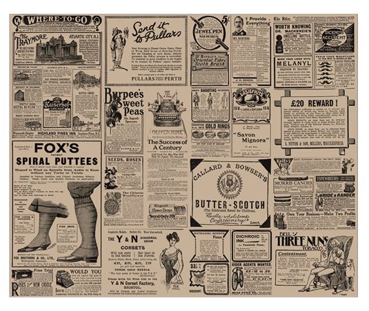 Feuille Times Kraft/Noir Ingraissable - Carton 1000 u